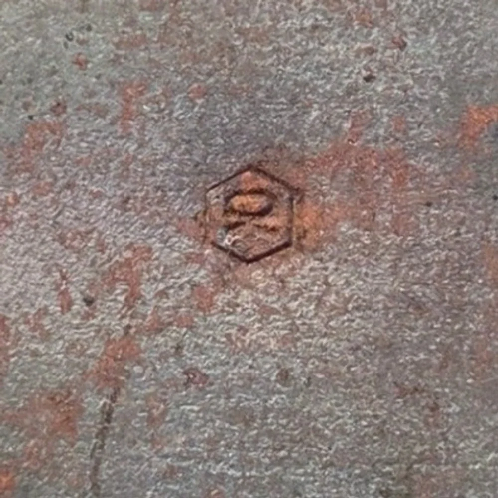 Vintage Industrial Metal Ingot Mold Rusty Steel Storage Bin Primitive Decor 8x5